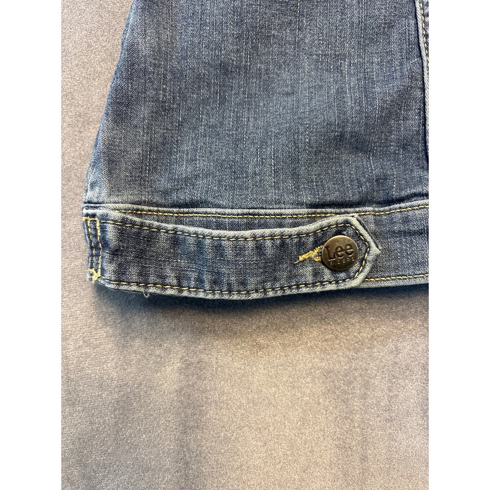 Lee Riders Women’s Denim Jacket Size Large Medium Wash Button Up - Picture 11 of 12